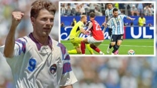 Lionel Messi jubelte gegen Österreich zweimal. Ein anderer Stürmer schwebte eins in ähnlichen ...