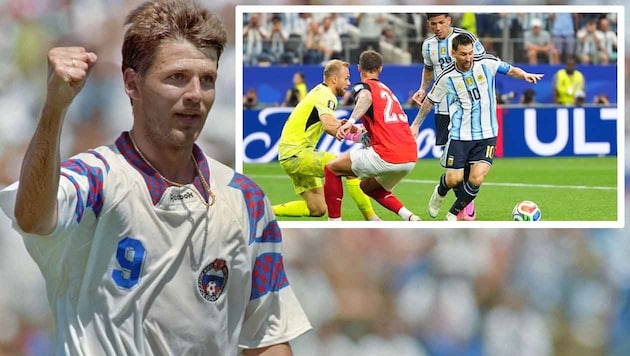 Lionel Messi jubelte gegen Österreich zweimal. Ein anderer Stürmer schwebte eins in ähnlichen ...
