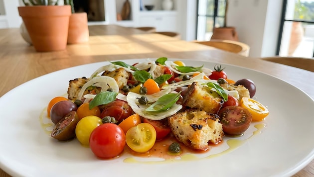 So ein sommerlicher Salat eignet sich auch wunderbar als Restlverwertung.