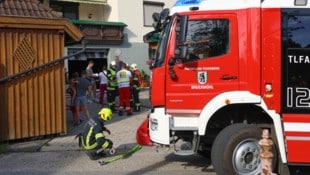 Vier Feuerwehren rückten zu dem Brand an.