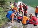 Die Frau musste mit dem Hubschrauber geborgen werden.