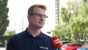 Meteorologe Nikolas Zimmermann vom Wetterdienst UBIMET im krone.tv Interview.