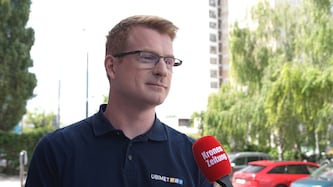 Meteorologe Nikolas Zimmermann vom Wetterdienst UBIMET im krone.tv Interview.