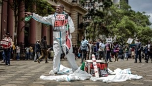 Kundgebung gegen das geplante Quarantänezentrum in der kenianischen Hauptstadt Nairobi