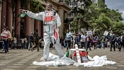 Kundgebung gegen das geplante Quarantänezentrum in der kenianischen Hauptstadt Nairobi
