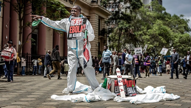 Kundgebung gegen das geplante Quarantänezentrum in der kenianischen Hauptstadt Nairobi