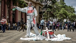 Kundgebung gegen das geplante Quarantänezentrum in der kenianischen Hauptstadt Nairobi