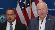 Von links: US-Generalstaatsanwalt Keith Ellison und Minnesotas Gouverneur Tim Walz