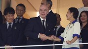 FIFA-Boss Infantino beim WM-Spiel Japan gegen Tunesien 