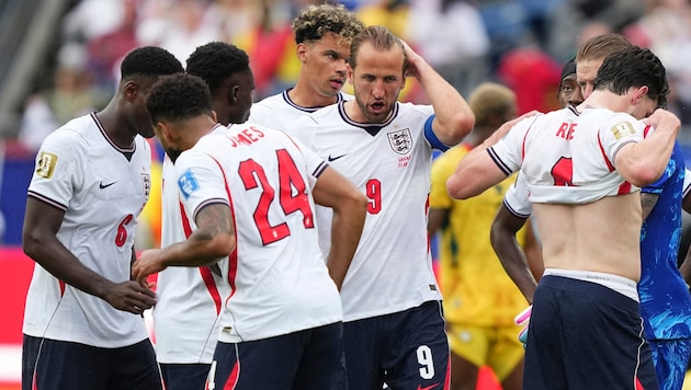 The England stars led by Harry Kane (No. 9) had a disappointing night of soccer.