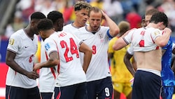 Die England-Stars rund um Harry Kane (Nummer 9) erlebten einen enttäuschenden Fußball-Abend.