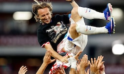 Luka Modric wurde nach dem Panama-Spiel geehrt.