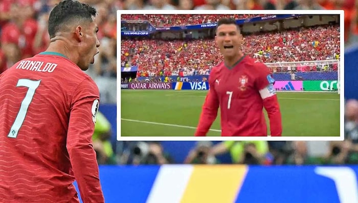 Cristiano Ronaldo musste nach Schlusspfiff etwas loswerden.