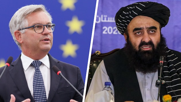 EU-Migrationskommissar Magnus Brunner verteidigt ein Treffen mit einer Delegation, die die ...