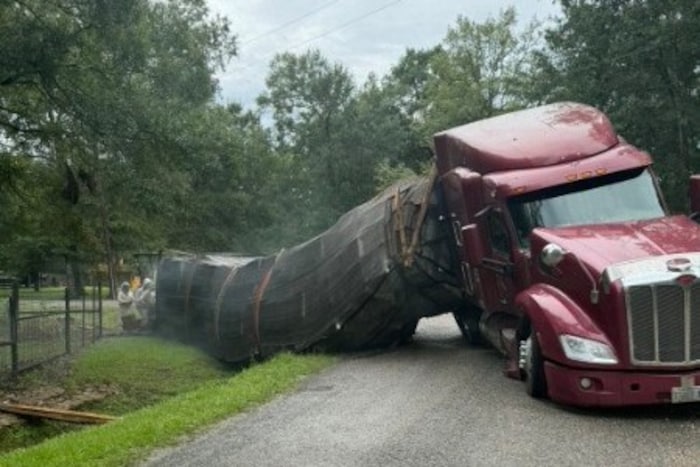 Der umgekippte LKW