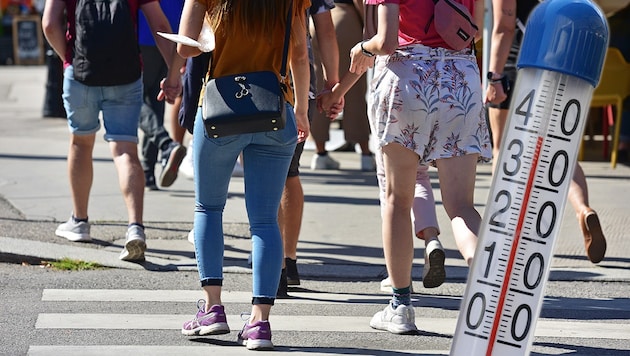 40 Grad sind prognostiziert – Straßen und Gehsteige werden zu wahren Backöfen.