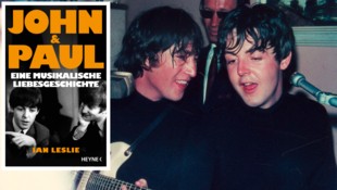 Komplizierte Beziehung: John Lennon und Paul McCartney bei einer spontanen Jam-Session 1965 in ...