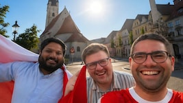 „Gemeinschaft in Kirche mit Österreich-Spiel erleben“: Shyne Kurian, Christian Zeitlberger, ...