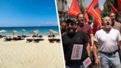Die Beschäftigten aus mehreren Branchen streiken für 24 Stunden, in mehreren Städten gibt es ...