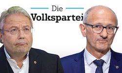 Dem Land Tirol die Treue: Mattle (rechts) schickte Verhandler nach Wien. Nationalrat Hörl ...