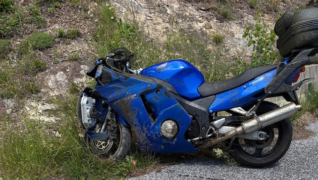 Das Motorrad wurde beschädigt.