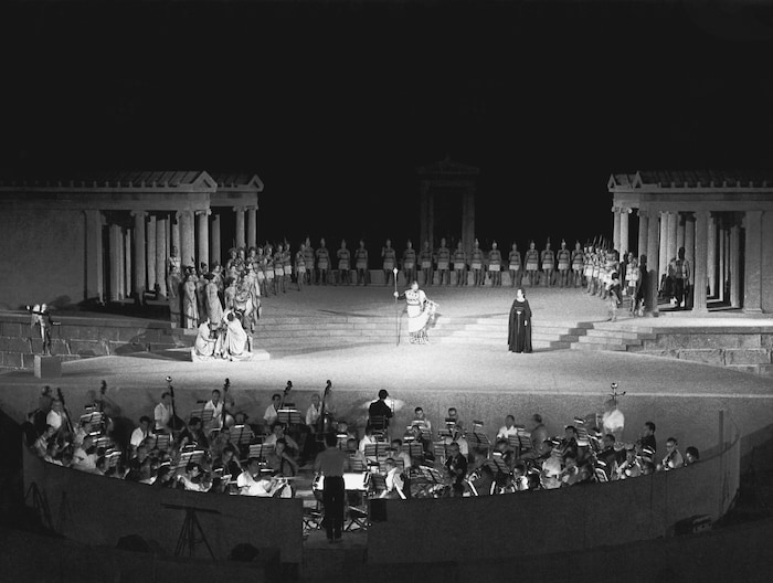 Marias Callas in der Medea-Produktion im August 1961.