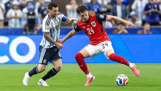 Paul Wanner im Duell mit Superstar Messi
