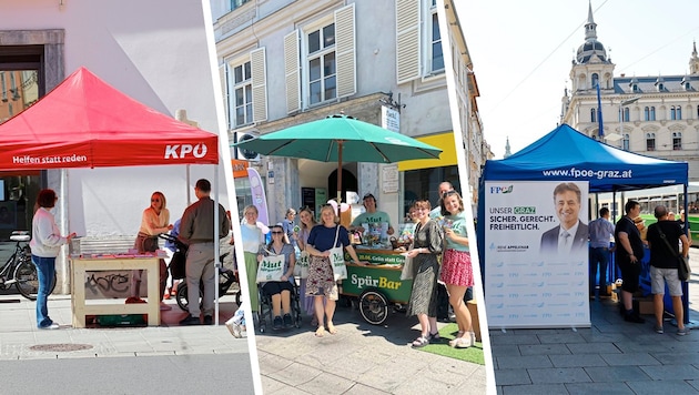 In den vergangenen Wochen waren die zahlreichen Infostände der Parteien in der Grazer ...