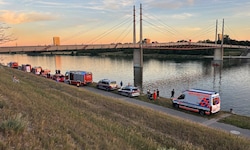 Großer Einsatz bei der Kaisermühlenbrücke an der Neuen Donau