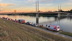 Großer Einsatz bei der Kaisermühlenbrücke an der Neuen Donau