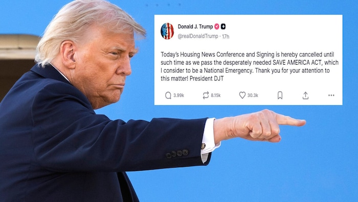 US-Präsident Donald Trump verschärft im Streit um ein von ihm gewünschtes Gesetz die Gangart ...