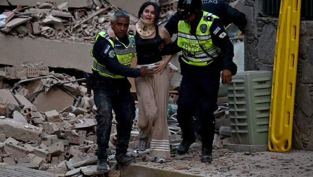 The earthquake struck densely populated areas. There are fears that many people trapped under ...