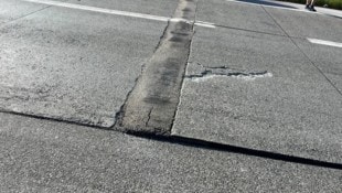 Die Betonplatten auf der Westautobahn haben sich aufgewölbt.