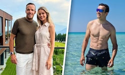 Christof Innerhofer und Melanie Gattringer sowie Italiens Ski-Ass im Sommerurlaub (re.).