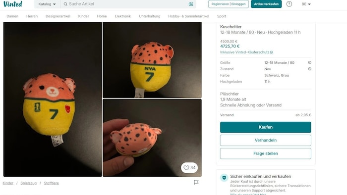 Für dieses Plüschtier werden mehr als 4500 Euro verlangt.