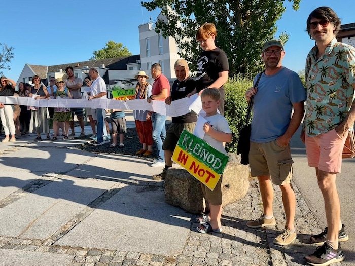 Auch Kinder demonstrierten mit.