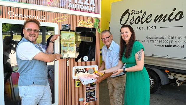 Die neuen Pizzaautomaten von Pizza O-Sole-Mio gibt es schon an mehreren Standorten. Das ...