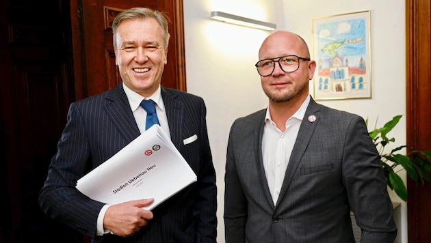 Christian Jauk und René Ziesler (li.) schrieben einen Brief und ziehen in Sachen Stadion weiter ...
