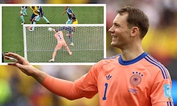 Manuel Neuer scheint die Frage nach (s)einer möglichen (Mit-)Schuld am Gegentreffer zum 1:2 nur ...