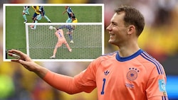 Manuel Neuer scheint die Frage nach (s)einer möglichen (Mit-)Schuld am Gegentreffer zum 1:2 nur ...