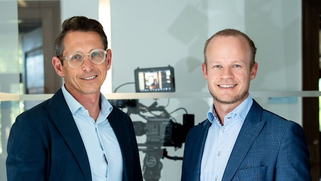 Dieter Bitschnau (Geschäftsführer Clavis) und Mathias Kasseroler (Geschäftsführer Medienzoo)