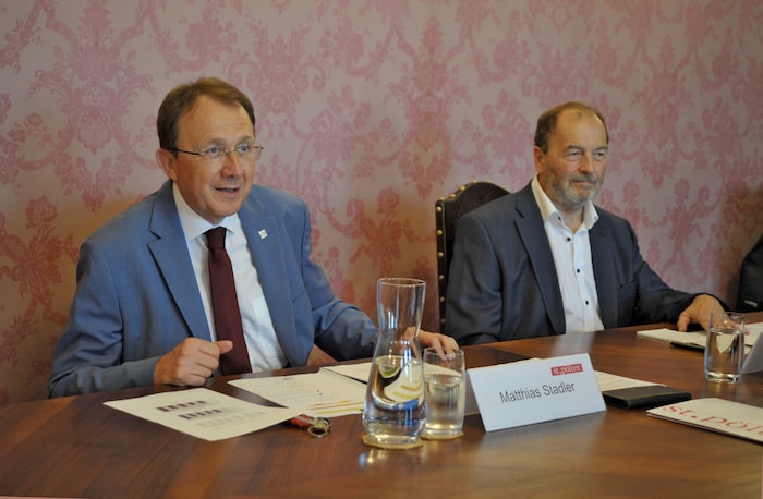 Matthias Stadler (li.) und Walter Heimerl-Lesnik präsentierten Zukunftspläne der St.Pöltner ...