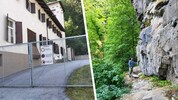 Das Tor des E-Werks ist mittlerweile versperrt, für die Kletterer (rechts) heißt es dadurch am ...