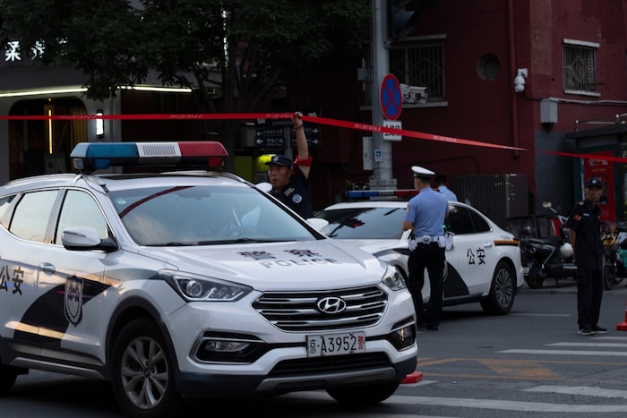 Polizeiautos an der Unfallstelle