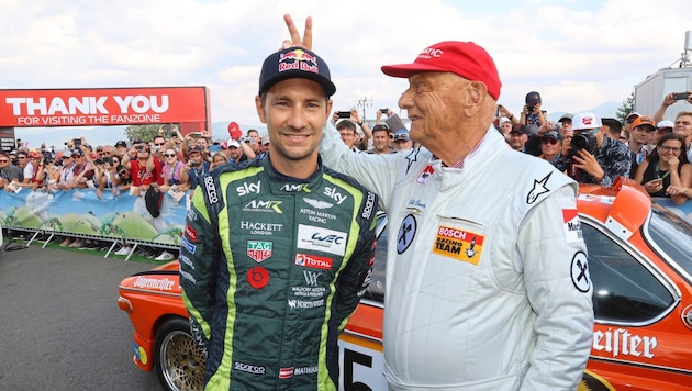 Eine schöne Erinnerung: Mathias Lauda mit seinem Vater Niki.