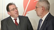 Andreas Koller im Gespräch mit Bundespräsident Alexander Van der Bellen im Jahr 2019