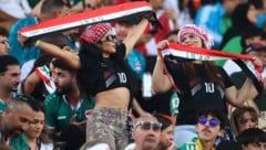 Irakische Fans im Stadion von Toronto gegen den Senegal. 