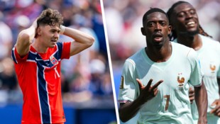 Mit drei Toren avancierte Ousmane Dembele (rechts) zum Matchwinner.