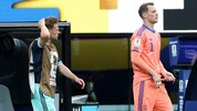 Müssen sich scharfe Kritik gefallen lassen: DFB-Kapitän Joshua Kimmich (li.) und Torhüter Manuel ...