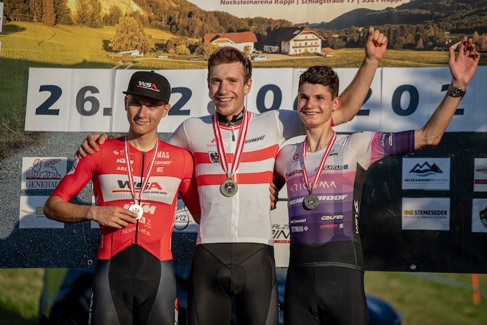 Das Siegertrio: Lukas Hatz, Julius Scherrer, Mario Bair (v. li.).